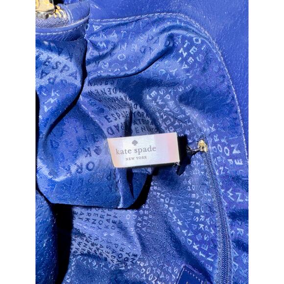 Kate Spade Tote Large Navy Blue Vintage Grand Street Gabriel Quiet Luxury - Picture 12 of 16